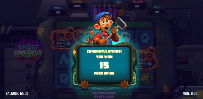 Ghost Sweeper - avvio dei Free Spins