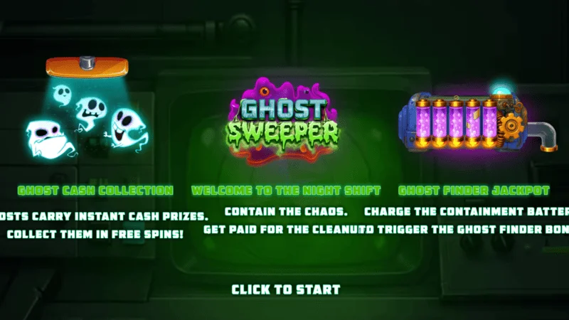 Ghost Sweeper - menu principale prima dell'inizio della sessione